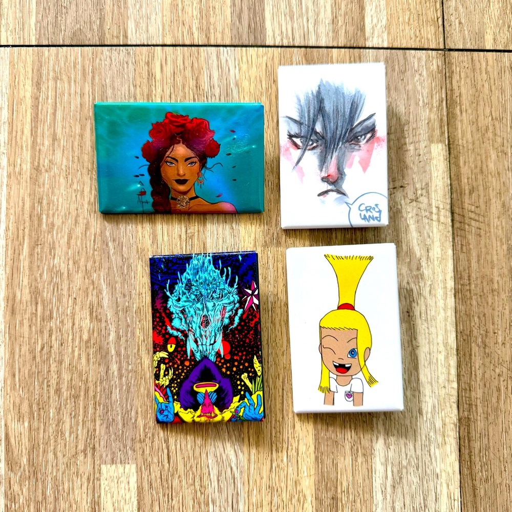 New York Comic Con Art Pins bundle of 4